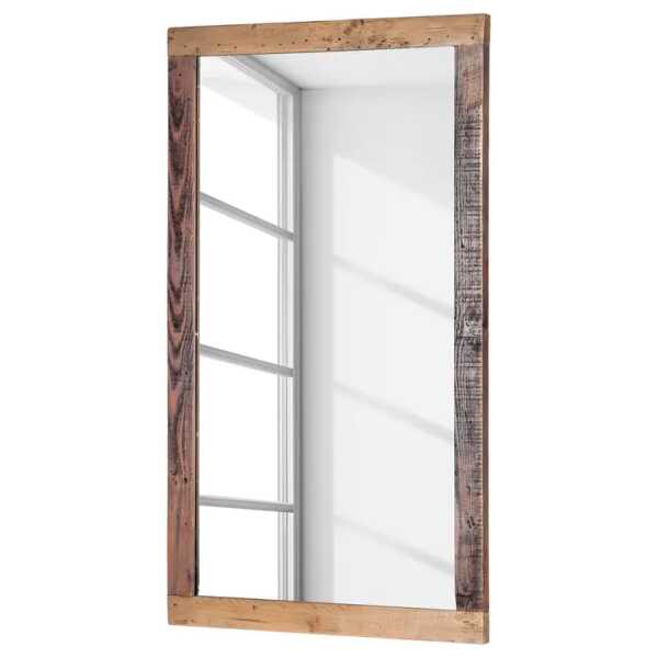 Spiegel rechteckig 120 x 70 x 3cm Braun Rahmen: Massivholz Pinie, geölt Spiegelglas 120 x 70 x 3cm