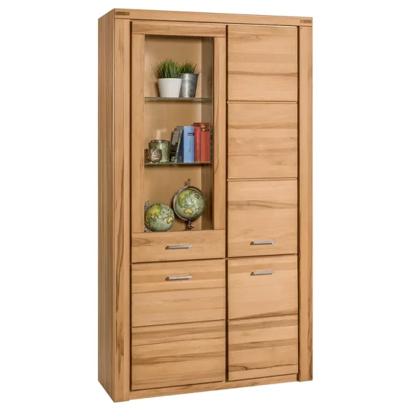 Vitrinenschrank II 108 x 200 x 40cm Braun