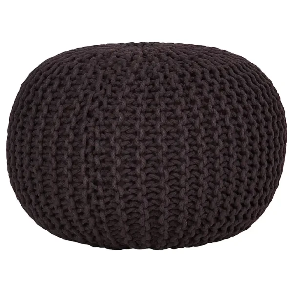 Strickpouf Stockholm Ø 55cm Braun