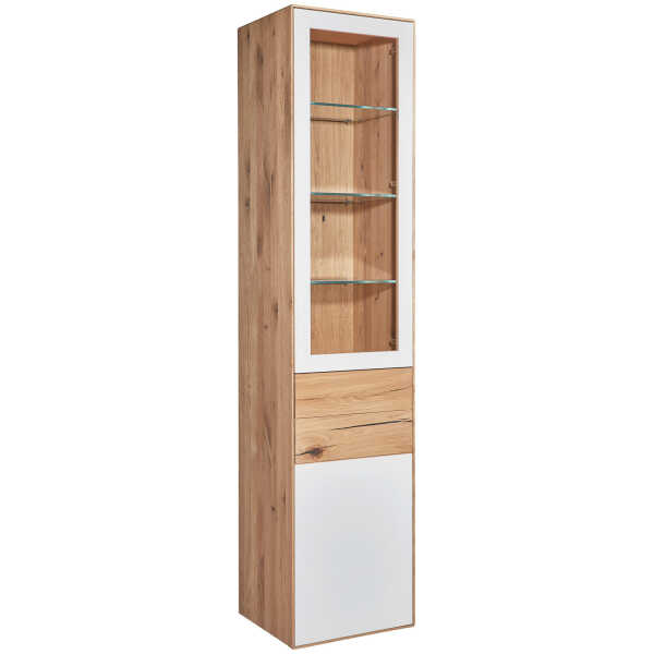 Valnatura VITRINE Weiß, Eiche