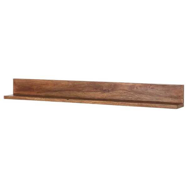 Wandboard Massivholz Sheesham, gewachst Beige 140 x 15 x 15cm