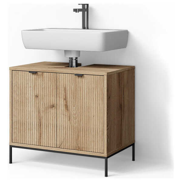 Livinity® WASCHTISCHUNTERSCHRANK Eiche Wotan