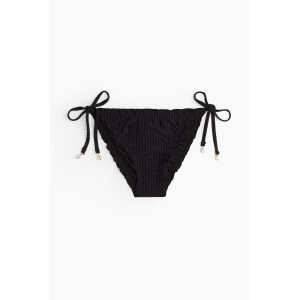 H&M Tie-Tanga Bikinihose Schwarz, Bikini-Unterteil in Größe 34. Farbe: Black