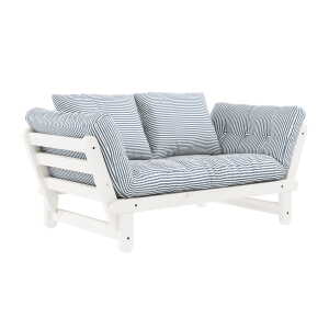 KARUP Design - Beat Schlafsofa, weiß lakiert / beach blue