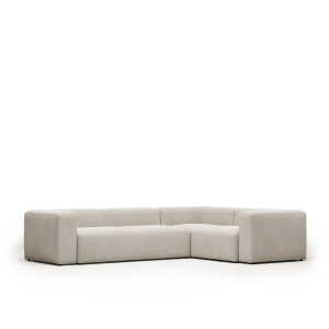 Kave Home - Blok 4-Sitzer-Ecksofa beige 320 x 230 cm / 230 x 320 cm