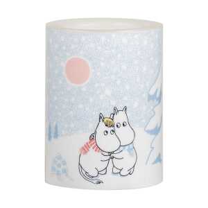 Muurla Moomin Blockkerze LED 10 cm Let it snow