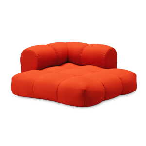 OUT Objekte unserer Tage - Sander Sofa 01, 2-Sitzer, reinorange (Vidar 4 0542 by Kvadrat/Raf Simons)