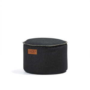 SACK it - RETRO it Cobana Drum Outdoor Pouf, schwarz