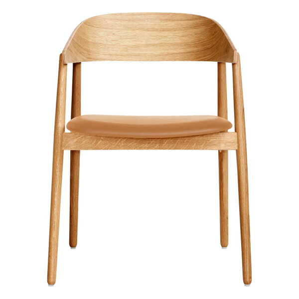 Andersen Furniture - AC2 Stuhl, Eiche matt lackiert / Leder cognac