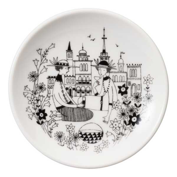 Arabia Emilia Teller Ø10,5cm Schwarz-weiß