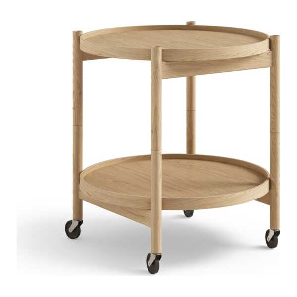 Brdr. Krüger Bølling Tray Table model 50 Servierwagen Eiche geölt, Eichengestell geölt