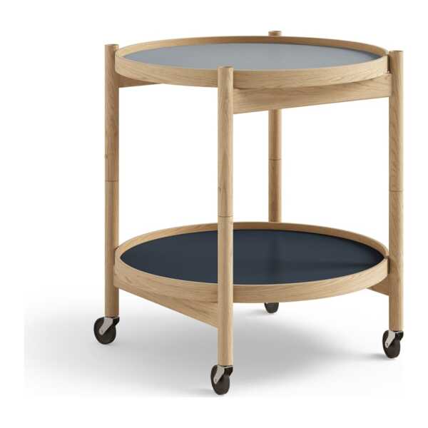 Brdr. Krüger Bølling Tray Table model 50 Servierwagen Water, Eichengestell geölt