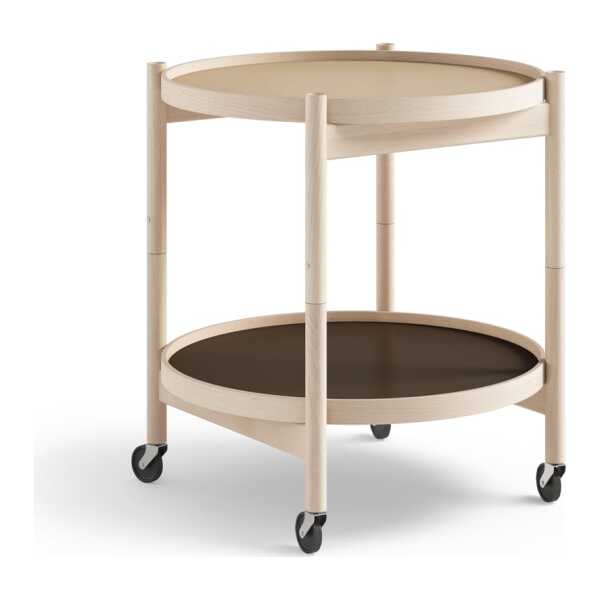 Brdr. Krüger Bølling Tray Table model 50 Servierwagen earth, unbehandeltes Buchenholzgestell