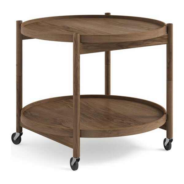 Brdr. Krüger Bølling Tray Table model 60 Servierwagen Eiche geraucht, Eichengestell rauch geölt