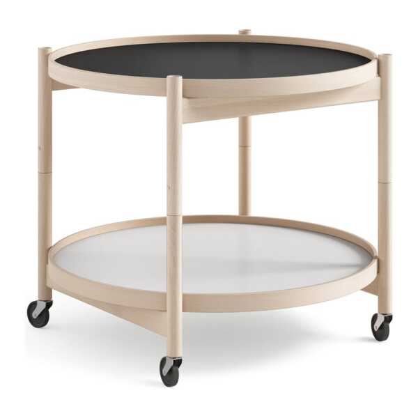 Brdr. Krüger Bølling Tray Table model 60 Servierwagen Sockel, unbehandeltes Buchengestell