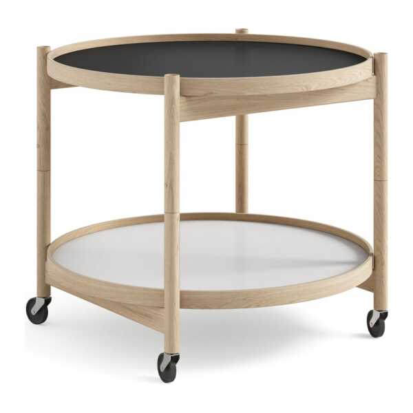 Brdr. Krüger Bølling Tray Table model 60 Servierwagen Sockel, unbehandeltes Eichengestell