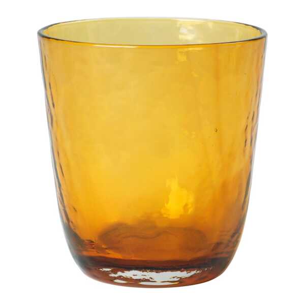 Broste Copenhagen Hammered Trinkglas 33,5cl Amber