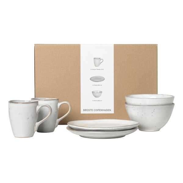 Broste Copenhagen Nordic Sand Frühstücksset für Zwei 6 Teile