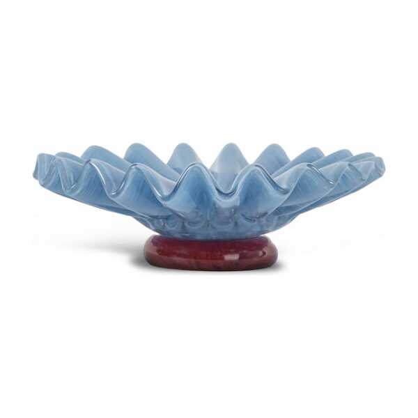 Byon Lori Schale M Ø18cm Hellblau-Weinrot
