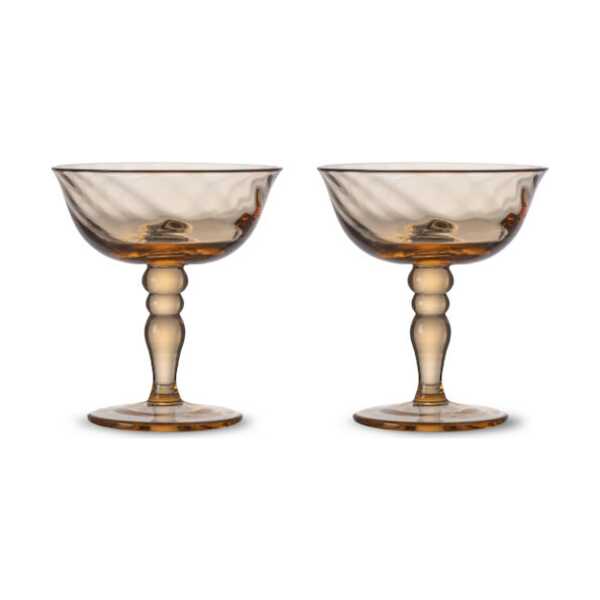 Byon Opacity italienisches Champagnerglas 15 cl 2er-Pack Pfirsich
