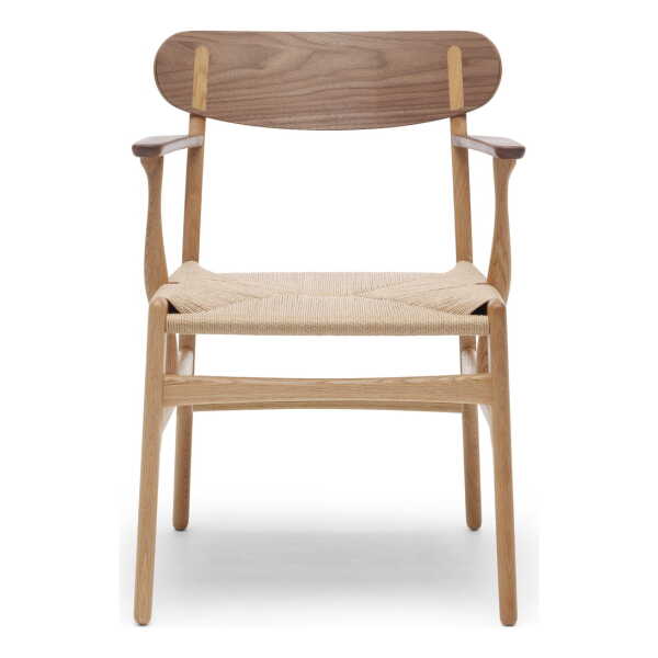 Carl Hansen - CH26 Armlehnenstuhl, Eiche geölt / Walnuss geölt / natur