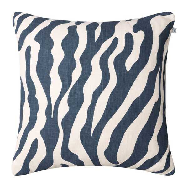 Chhatwal & Jonsson Zebra Outdoor Kissen 50 x 50 cm Blue/off white, 50cm