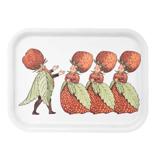 Design House Stockholm The Strawberry Family Tablett 20 x 27cm White