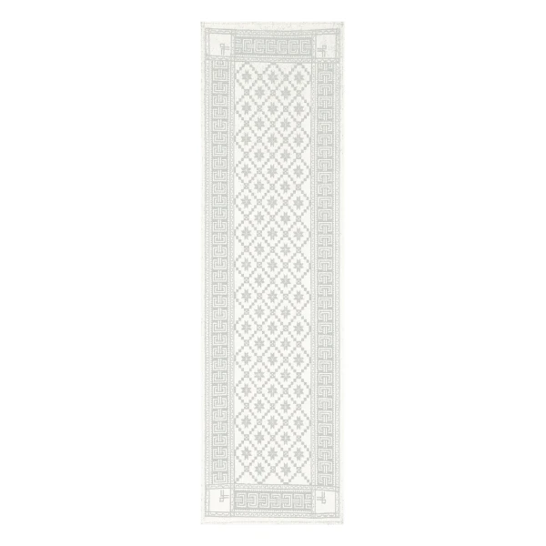 Ekelund Linneväveri Åttebladrosa Tischläufer 50 x 150cm Beige