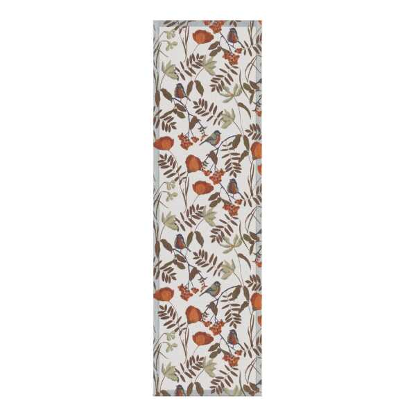 Ekelund Linneväveri Fåglabäck Tischläufer 35x120 cm Braun