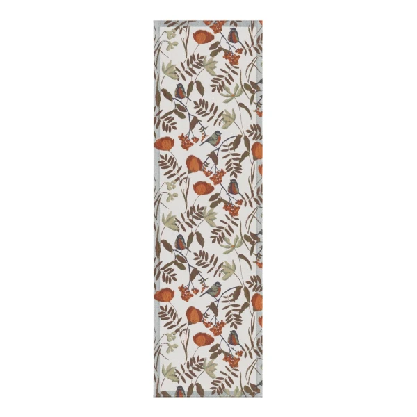 Ekelund Linneväveri Fåglabäck Tischläufer 35x120 cm Braun
