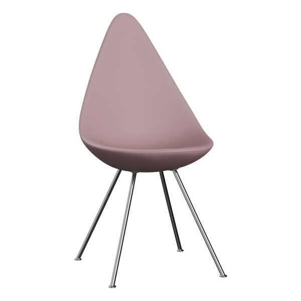 Fritz Hansen - Drop Stuhl, Chrom / pale rose
