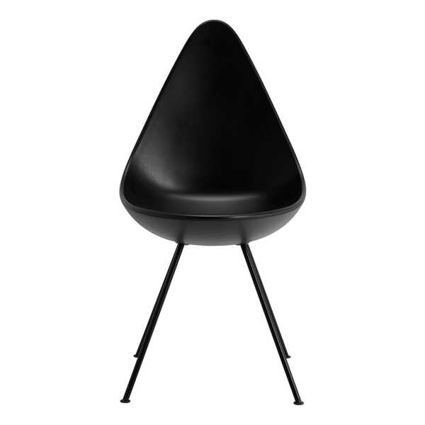 Fritz Hansen - Drop Stuhl, schwarz / schwarz