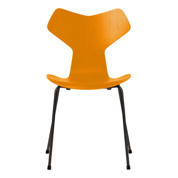 Fritz Hansen - Grand Prix Stuhl, schwarz / Esche burnt yellow gefärbt