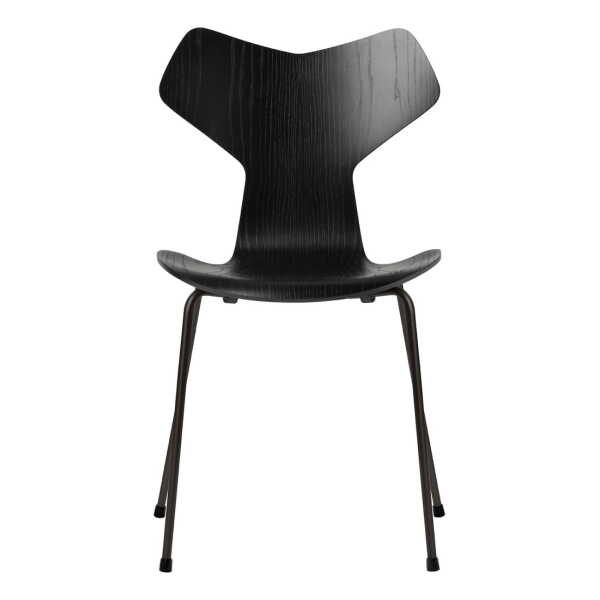 Fritz Hansen - Grand Prix Stuhl, schwarz / Esche schwarz gefärbt