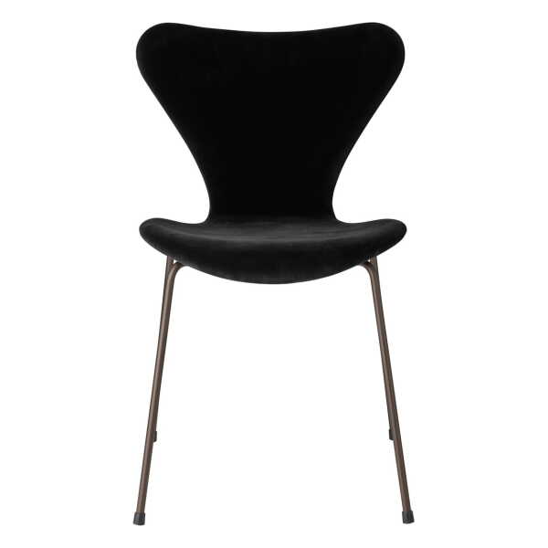 Fritz Hansen - Serie 7 Stuhl, Vollpolsterung, brown bronze / Velvet Belfast nachtschwarz