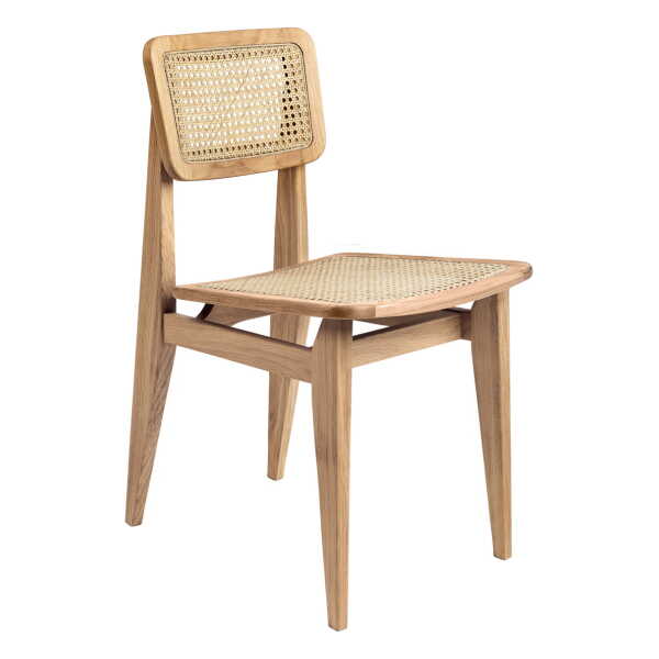 GUBI - C-Chair Dining Chair, All French Cane, Eiche geölt