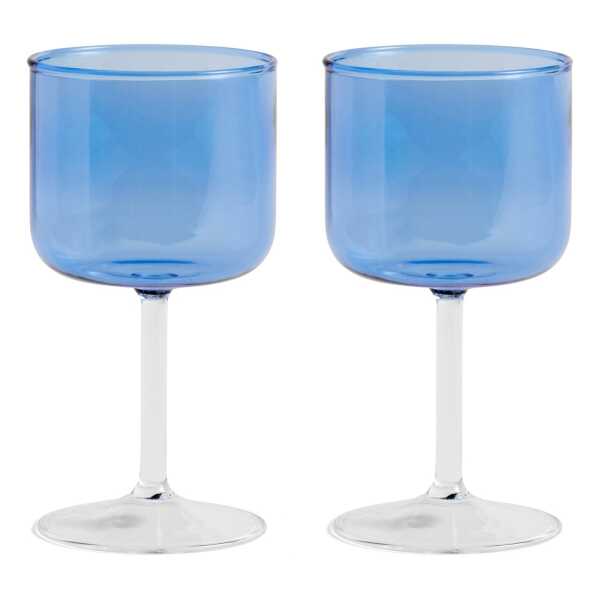 HAY Tint Weinglas 25cl 2er Pack Blau-klar