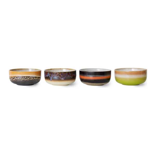 HKliving 70's Dessert Schale 4 Teile Humus