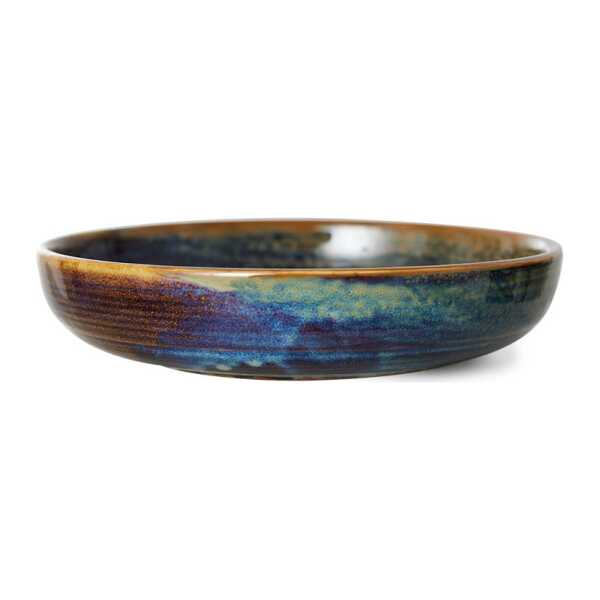 HKliving Home Chef tiefer Teller medium Ø19,3cm Rustic blue