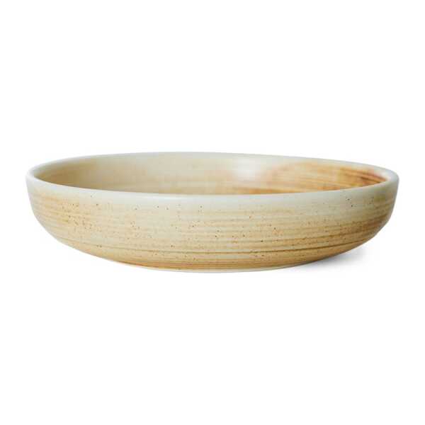 HKliving Home Chef tiefer Teller medium Ø19,3cm Rustic cream-brown