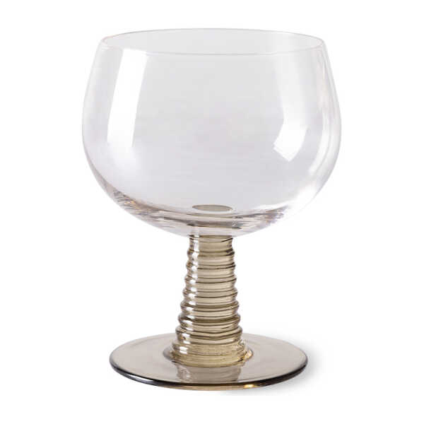 HKliving Swirl Weinglas Niedrig 35 cl Ø10x12 cm Grün