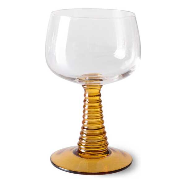 HKliving Swirl Weinglas hoch Ochre