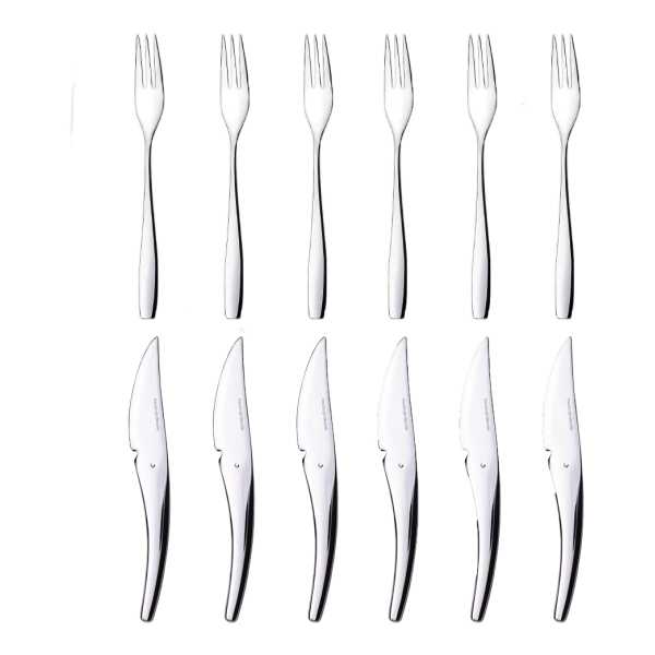 Hardanger Bestikk Hardanger Fruchtset Besteck 12 Teile Edelstahl