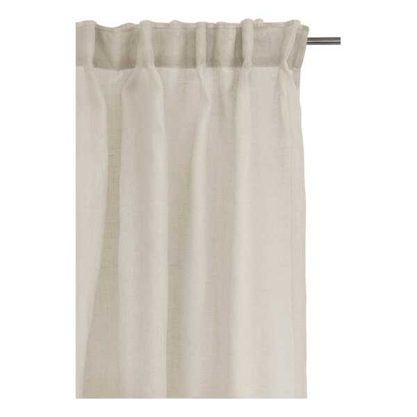 Himla Dalsland Gardine plissiert Tunnelzug 145x250 cm Oatmeal