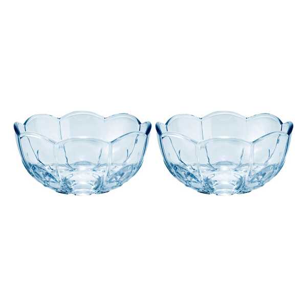 Holmegaard Lily Schale Ă13cm 2er Pack Blue iris