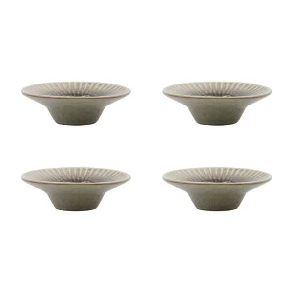 House Doctor Pleat Eierbecher 4er-Pack Grau-braun