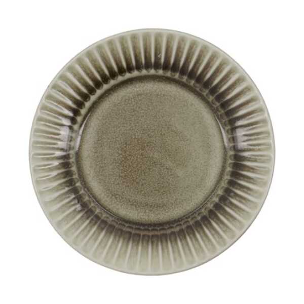 House Doctor Pleat Teller Ø16 cm Grau-Braun
