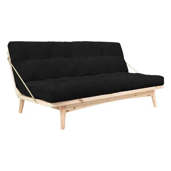 KARUP Design - Folk Schlafsofa 130 cm, Kiefer klar lackiert / Cord charcoal (511)