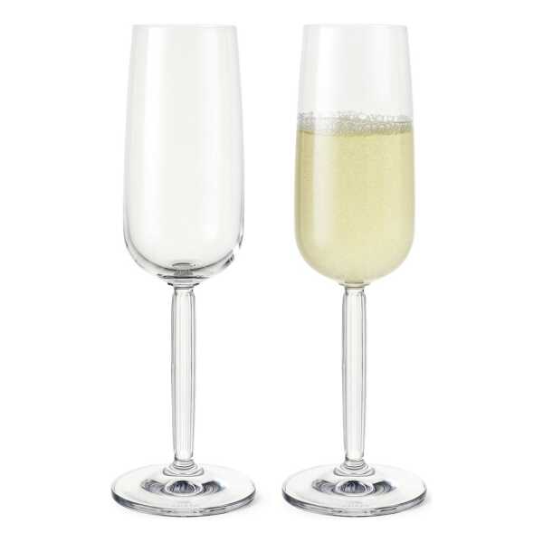 Kähler Hammershøi Champagnerglas 24cl 2er Pack Klar