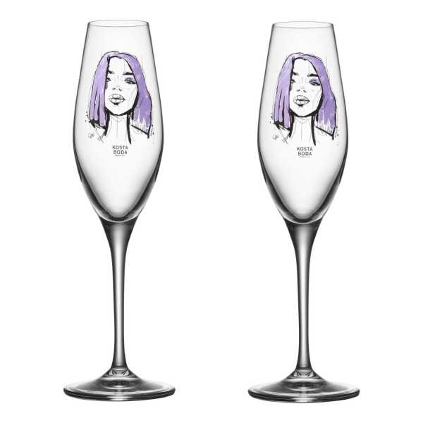 Kosta Boda All about you Champagnerglas 24 cl 2er Pack Forever Mine